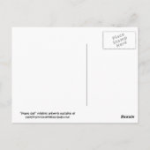 Friedenskatze mit Blume Postkarte (Rückseite)