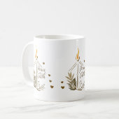 Friedenskerzen-Taube-Kunst-Klassischer Becher Kaffeetasse (Vorderseite Links)