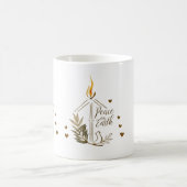 Friedenskerzen-Taube-Kunst-Klassischer Becher Kaffeetasse (Mittel)