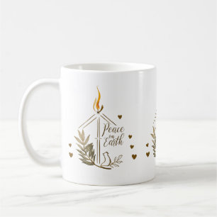 Friedenskerzen-Taube-Kunst-Klassischer Becher Kaffeetasse