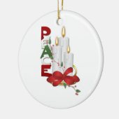 Friedenskerzenband von unserem Haus zu Ihnen Keramikornament (Links)