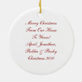 Friedenskerzenband von unserem Haus zu Ihnen Keramikornament (Hinten)