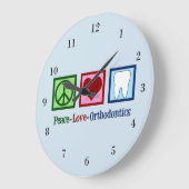 Friedenskieferorthopädie-Liebe Große Wanduhr (Winkel)