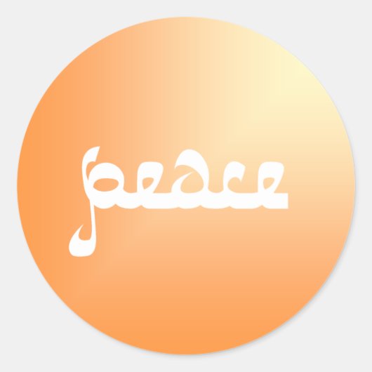 Friedensklemme Runder Aufkleber (Vorderseite)