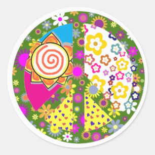 Friedensklemme Runder Aufkleber