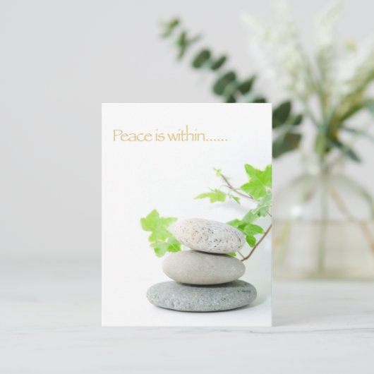 Friedenskonzept Postkarte (Stehend Vorderseite)