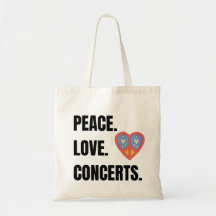 FRIEDENSKONZERTE LIEBE TOTE BAG