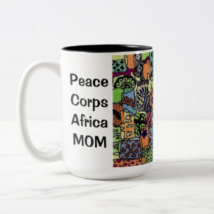 Friedenskorps-Afrika-Mama-Tasse Zweifarbige Tasse