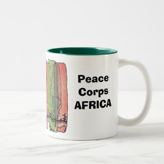 Friedenskorps-Afrika-Tasse Zweifarbige Tasse