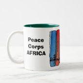 Friedenskorps-Afrika-Tasse Zweifarbige Tasse (Links)