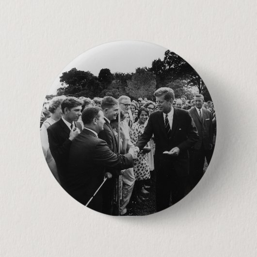 Friedenskorps-Freiwillige Präsidenten-Kennedy Button (Vorderseite)