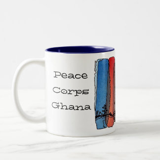 Friedenskorps-Ghana-Tasse Zweifarbige Tasse