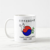 Friedenskorps-Korea-Tasse - Bild auf zwei Seiten Kaffeetasse (Links)
