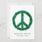 Friedenskranz mit Urlaubslicht Feiertagskarte (Vorderseite)