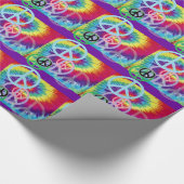 FriedensKrawatte gefärbt Geschenkpapier (Ecke)