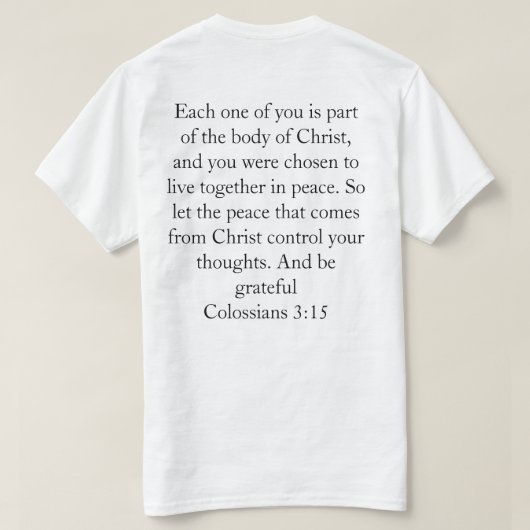 Friedenskreuz T-Shirt (Design Rückseite)