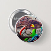 Friedenskünstler auf Bereich Button (Vorne & Hinten)