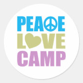 Friedenslager Liebe Runder Aufkleber (Vorderseite)