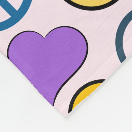 Friedensläufe Liebe Laugh Pattern Fleecedecke (Ecke)