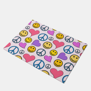 Friedensläufe Liebe Laugh Pattern Fußmatte