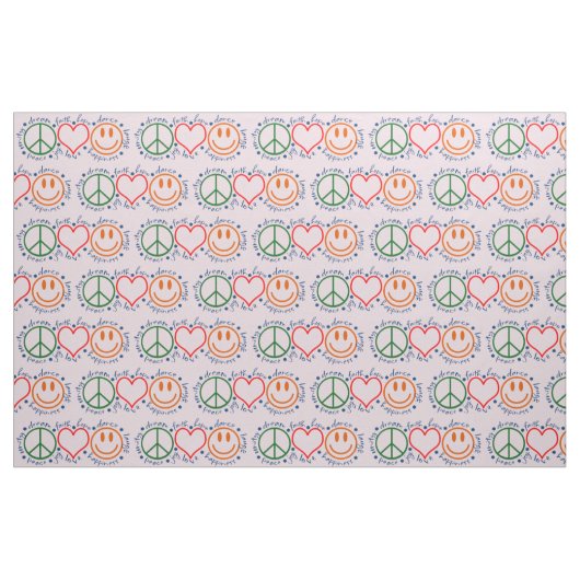 Friedensläufer-Liebe Stoff (Fat Quarter (45,7 x 55,9 cm))