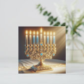 Friedenslicht Chanukka Feiertagskarte (Stehend Vorderseite)