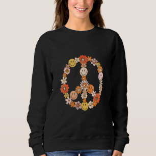 Friedensliebe 60er 70er Hippie-Kostüm Bunte Blume Sweatshirt