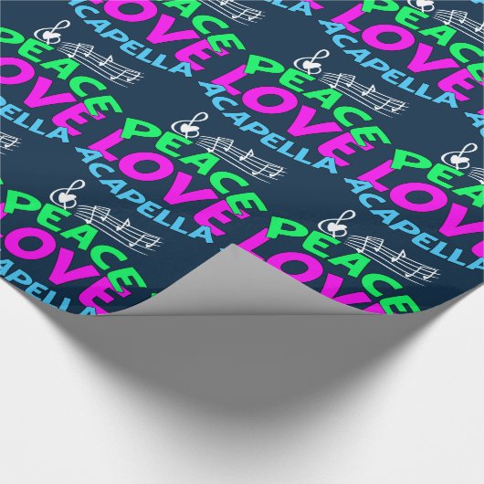 FriedensLiebe Acapella Geschenkpapier (Ecke)