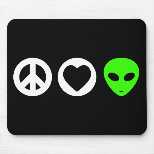 FriedensLiebe-alien Mousepad (Vorne)