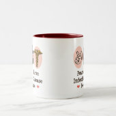 FriedensLiebe-ansteckende Krankheits-Medizin-Tasse Zweifarbige Tasse (Mittel)
