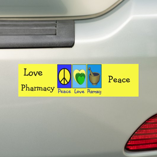 FriedensLiebe-Apotheke Autoaufkleber (Auf Auto)