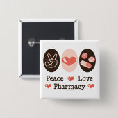 FriedensLiebe-Apotheken-Knopf Button (Vorne & Hinten)