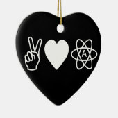 FriedensLiebe-Atheismus Keramik Ornament (Rechts)