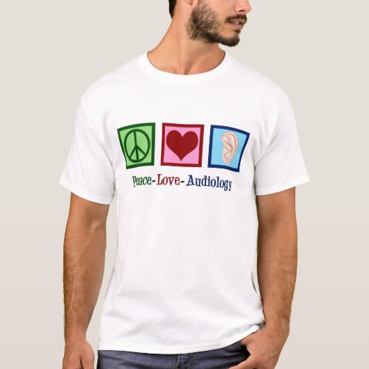 FriedensLiebe-Audiologie T-Shirt (Vorderseite)