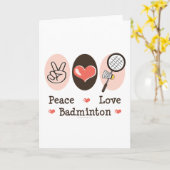 FriedensLiebe-Badminton-Gruß-Karte Karte (Gelbe Blume)