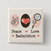FriedensLiebe-Badminton-Knopf Button (Vorderseite)