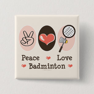 FriedensLiebe-Badminton-Knopf Button
