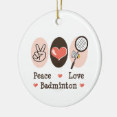 FriedensLiebe-Badminton-Verzierung Keramik Ornament (Links)