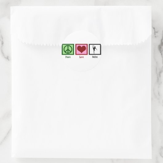 FriedensLiebe-Ballett Runder Aufkleber (Tasche)