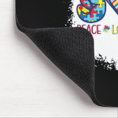 Friedensliebe-Band Autismus-Bewusstsein Akzeptiere Mousepad (Ecke)