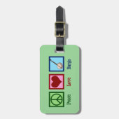 FriedensLiebe-Banjo Gepäckanhänger (Vorderseite vertikal)