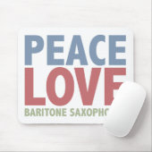 FriedensLiebe-BaritonSaxophones Mousepad (Mit Mouse)