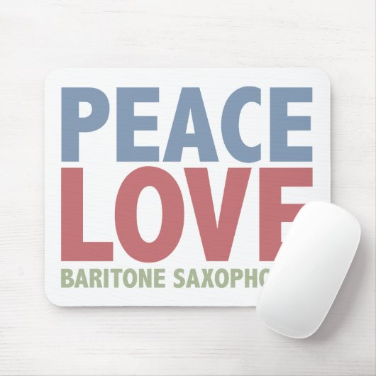 FriedensLiebe-BaritonSaxophones Mousepad (Mit Mouse)