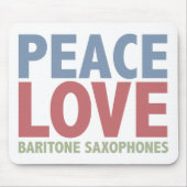 FriedensLiebe-BaritonSaxophones Mousepad (Vorne)