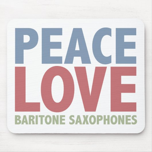 FriedensLiebe-BaritonSaxophones Mousepad (Vorne)