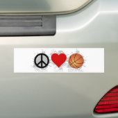 FriedensLiebe-Basketball-Emblem Autoaufkleber (Auf Auto)