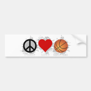 FriedensLiebe-Basketball-Emblem Autoaufkleber