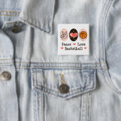 FriedensLiebe-Basketball-Knopf Button (Beispiel)