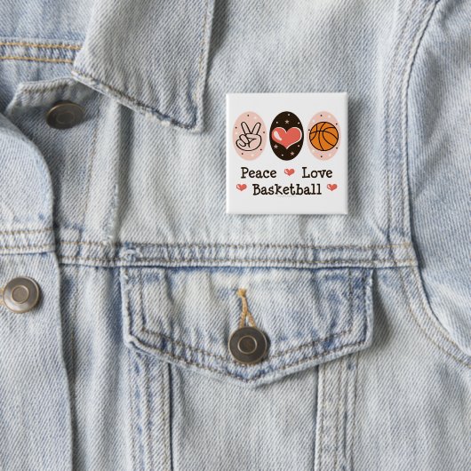 FriedensLiebe-Basketball-Knopf Button (Beispiel)