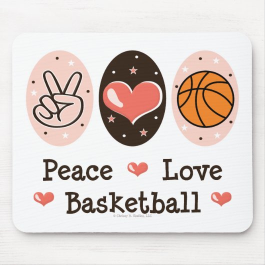FriedensLiebe-Basketball Mousepad (Vorne)